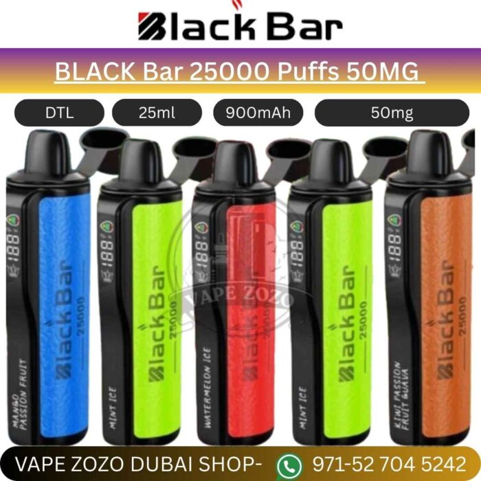 BLACK Bar 25000 Puffs 50MG Disposable Vape in Dubai