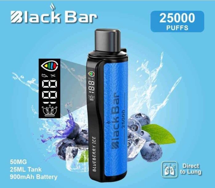 BLACK Bar 25000 Puffs 50MG Disposable Vape in Dubai BLUEBERRY-ICE