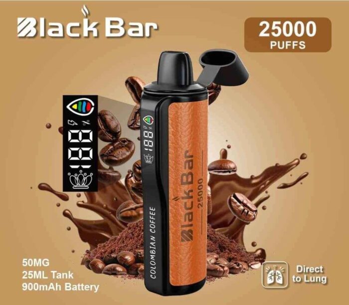 BLACK Bar 25000 Puffs 50MG Disposable Vape in Dubai COLOMBIAN-COFFEE