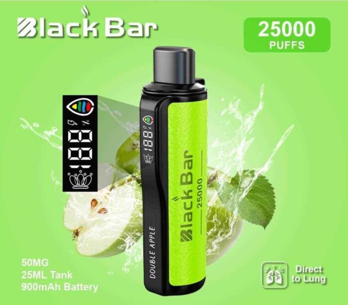 BLACK Bar 25000 Puffs 50MG Disposable Vape in Dubai DOUBLE-APPLE