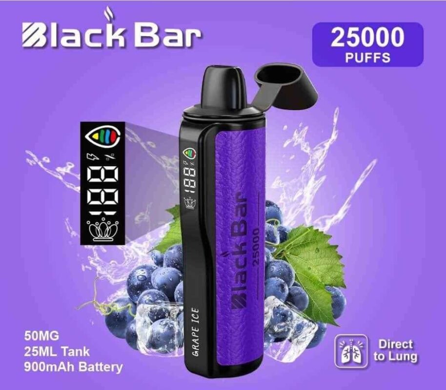 BLACK Bar 25000 Puffs 50MG Disposable Vape in Dubai GRAPE-ICE