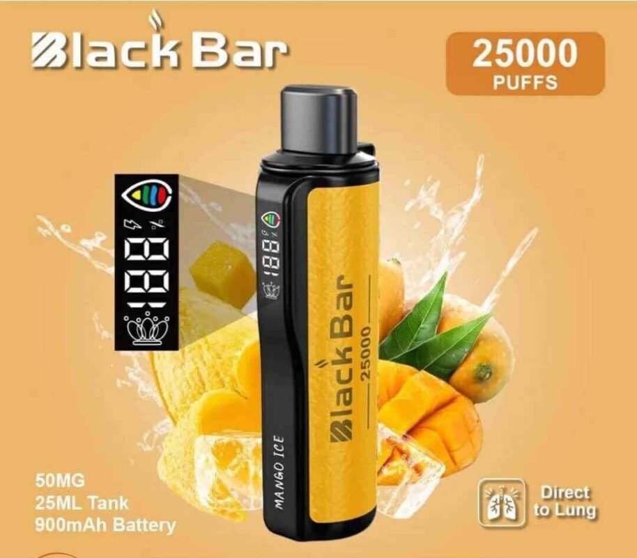 BLACK Bar 25000 Puffs 50MG Disposable Vape in Dubai MANGO-ICE