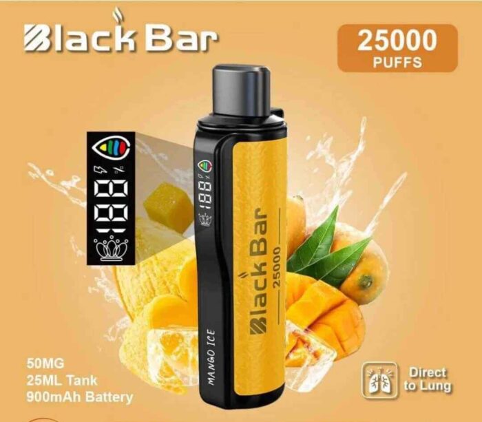 BLACK Bar 25000 Puffs 50MG Disposable Vape in Dubai MANGO-ICE