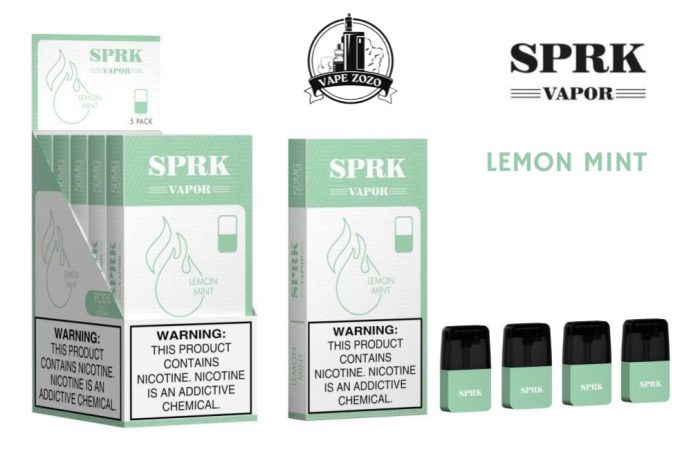 SPRK VAPOR POD CARTRIDGE IN DUBAI LEMON MINT