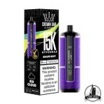 AL FAKHER Crown Bar Hyper Max 15000 Puffs 20MG Disposable Vape Price in Dubai Grape Mint