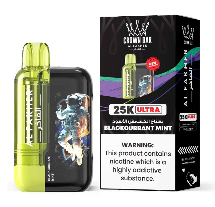 Al Fakher Ultra 25000 Puffs 50MG Disposable Vape Price in Dubai Blackcurrant Mint