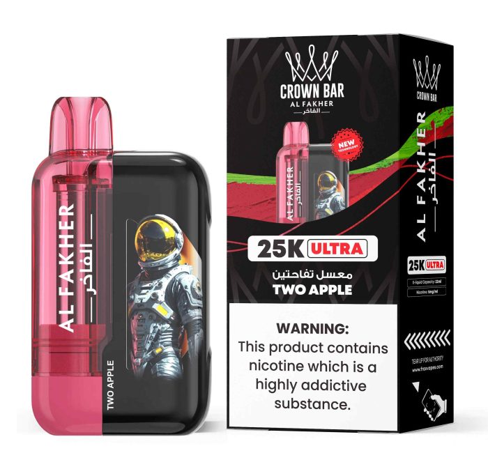 Al Fakher Ultra 25000 Puffs 50MG Disposable Vape Price in Duabi Two Apple