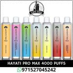 HAYATI Pro Max 4000 Puffs 20MG Disposable Vape in Dubai, UAE.