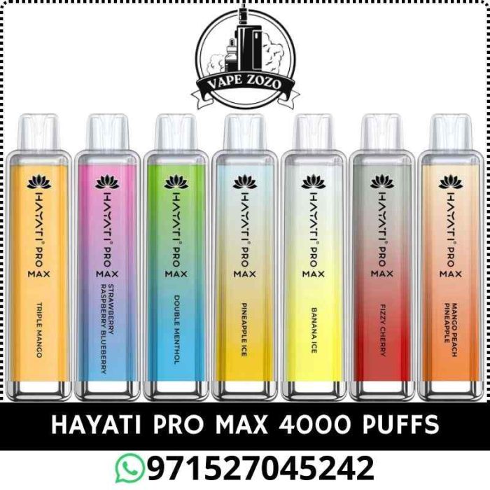 HAYATI Pro Max 4000 Puffs 20MG Disposable Vape in Dubai, UAE.