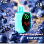 CHILLAX Shake 22000 Puffs 50MG Nicotine LED Indicator Disposable Vape Price in Dubai BLUEBERRY ICE