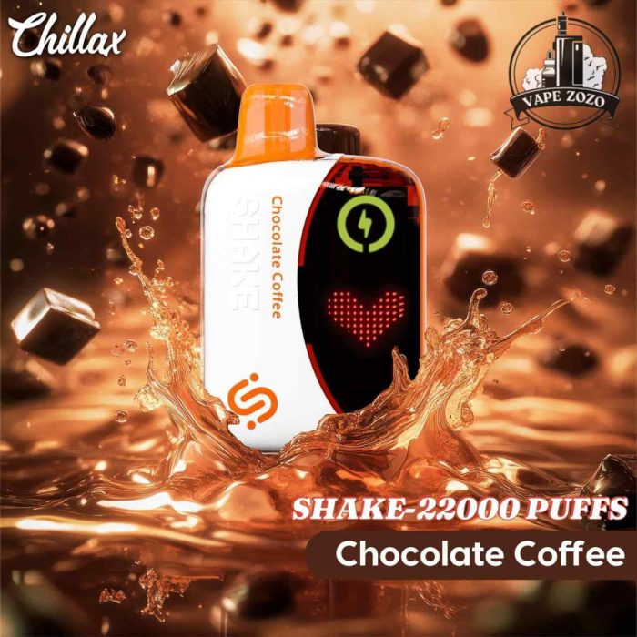 CHILLAX Shake 22000 Puffs 50MG Nicotine LED Indicator Disposable Vape Price in Dubai COCOLATE COFFEE