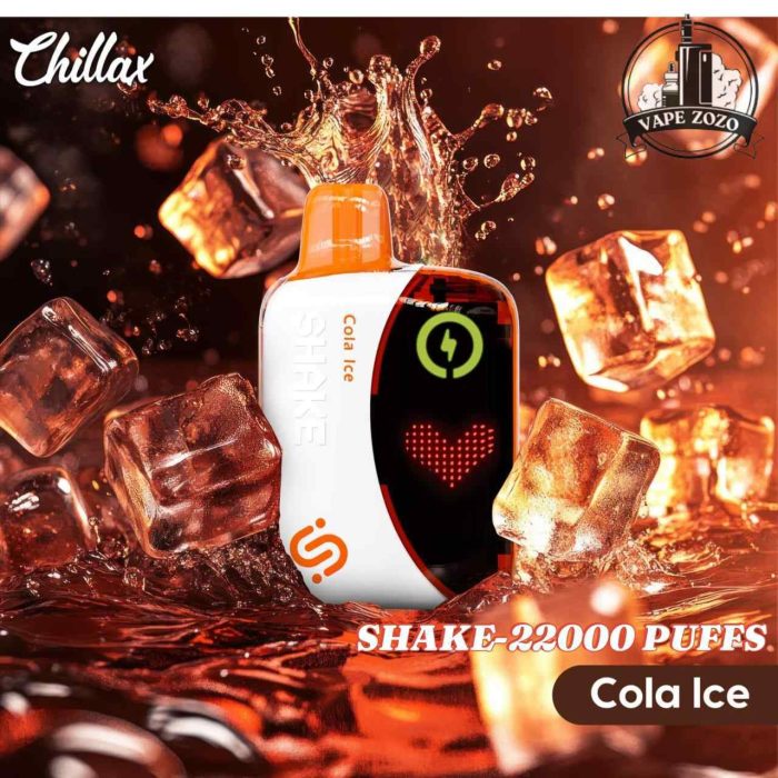 CHILLAX Shake 22000 Puffs 50MG Nicotine LED Indicator Disposable Vape Price in Dubai COLA ICE