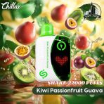 CHILLAX Shake 22000 Puffs 50MG Nicotine LED Indicator Disposable Vape Price in Dubai KIWI PASSIONFRUIT GUAVA