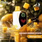 CHILLAX Shake 22000 Puffs 50MG Nicotine LED Indicator Disposable Vape Price in Dubai MANGO ICE