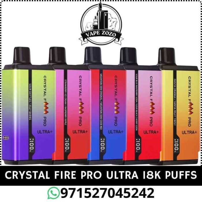 CRYSTAL Fire Pro Ultra 18000 Puffs Disposable Vape Price in Dubai