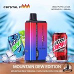 CRYSTAL Fire Pro Ultra 18000 Puffs Disposable Vape Price in Dubai Mountain Dew Original Mountain Dew Code Red