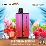 CRYSTAL Fire Pro Ultra 18000 Puffs Disposable Vape Price in Dubai Strawberry Ice Cream Raspberry Ripple