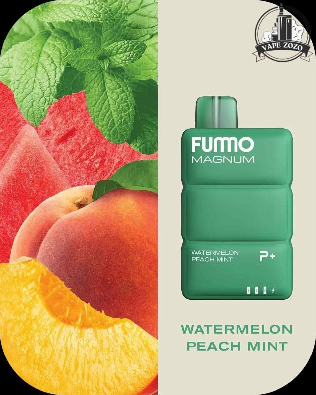 FUMMO Magnum 8000 Puffs 20MG Disposable Vape Price in Dubai WATERMELON PEACH MINT
