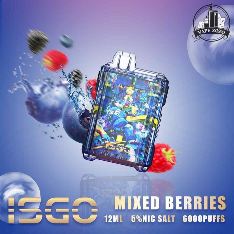 ISGO 6000 Puffs Disposable Vape Price in Dubai Mixed Berries