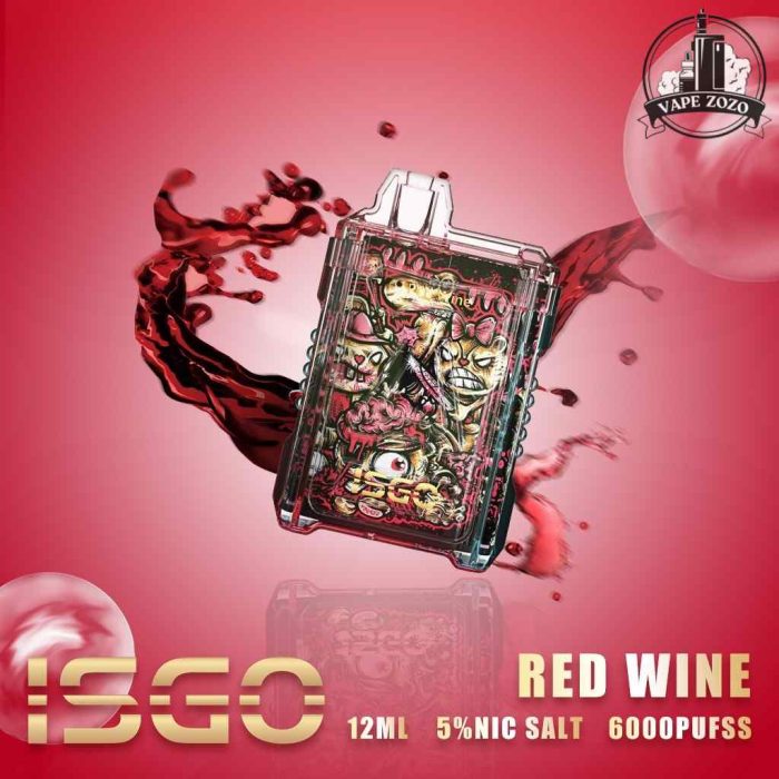 ISGO 6000 Puffs 50Mg Disposable Vape Price in Dubai Red Wine