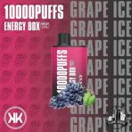 KK ENERGY Box 10000 Puffs 50MG Disposable Vape Price in Dubai Grape Ice