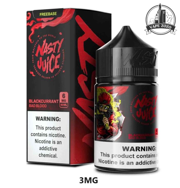 Nasty Juice 3mg Nicotine 60ml E Liquid Price in Dubai Blackcurrent Bad Blood