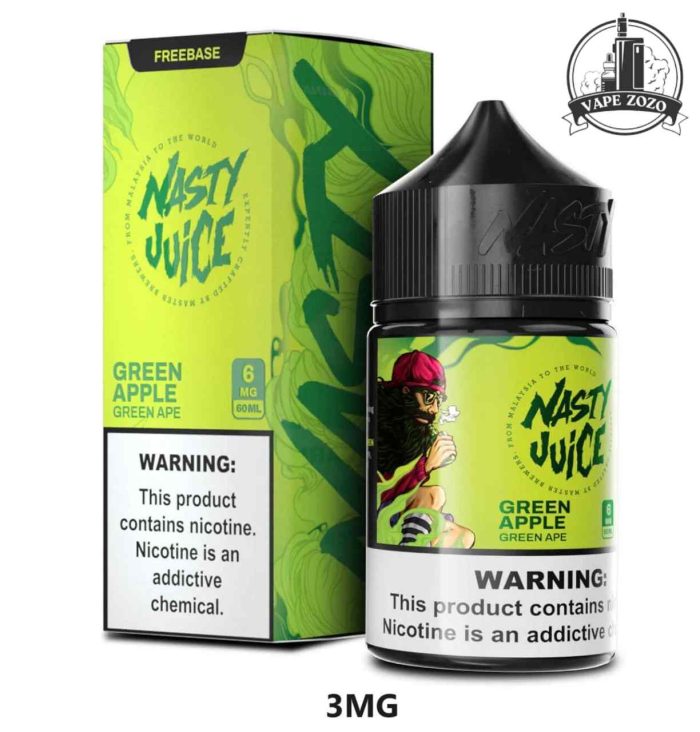 Nasty Juice 3mg Nicotine 60ml E Liquid Price in Dubai Green Apple