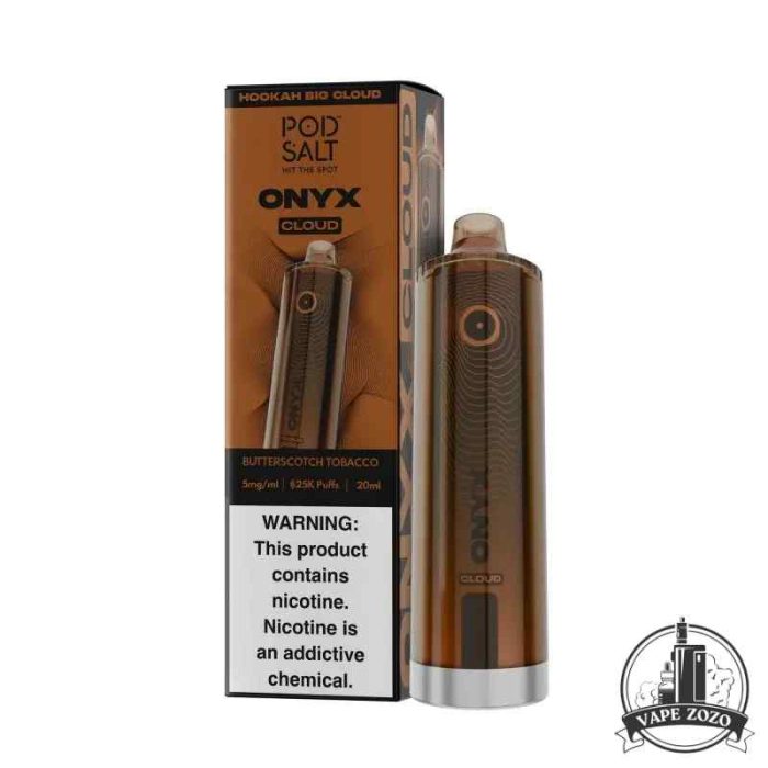 POD SALT Onyx Cloud 25000 Puffs 5mg Disposable Vape Price in Dubai Butterscotch Tobacco