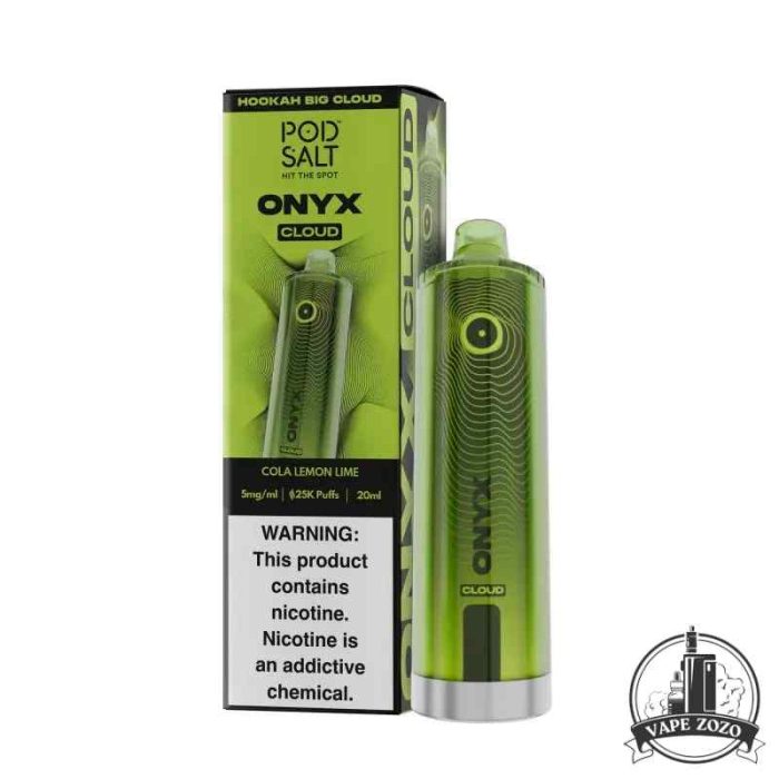 POD SALT Onyx Cloud 25000 Puffs 5mg Disposable Vape Price in Dubai Cola Lemon Lime