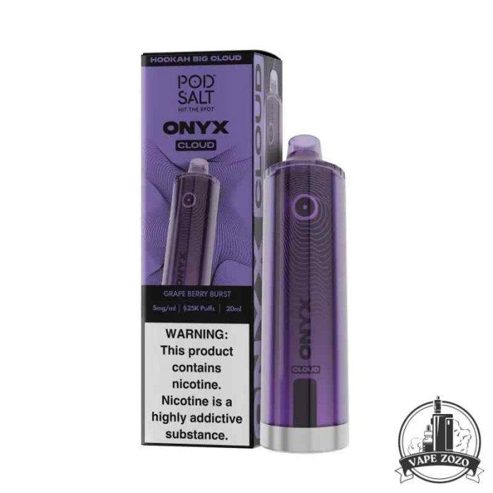 POD SALT Onyx Cloud 25000 Puffs 5mg Disposable Vape Price in Dubai Grape Berry Burst