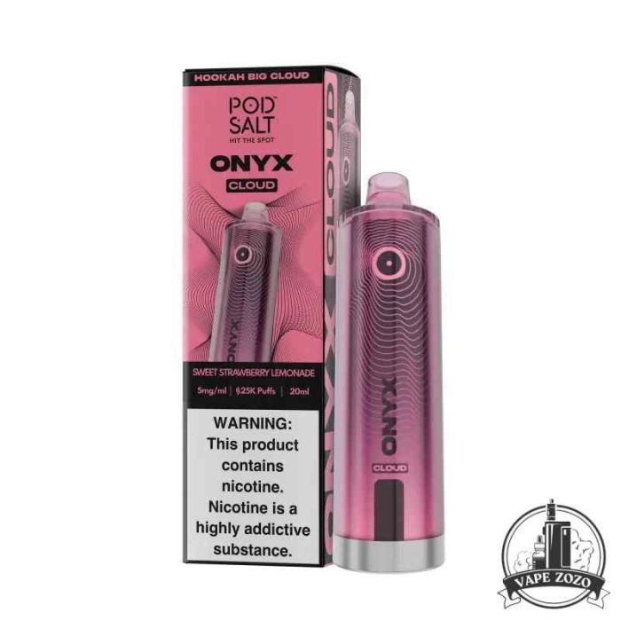 POD SALT Onyx Cloud 25000 Puffs 5mg Disposable Vape Price in Dubai Sweet Strawberry Lemonade