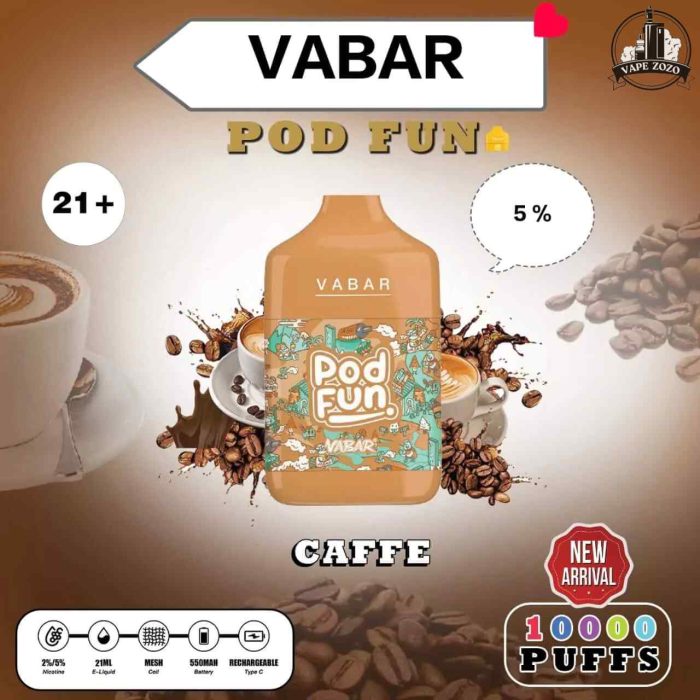 VABAR Pod Fun 10000 Puffs 50Mg Disposable Vape Price in Dubai CAFFE