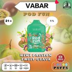 VABAR Pod Fun 10000 Puffs 50Mg Disposable Vape Price in Dubai KIWI PASSION FRUIT GUAVA