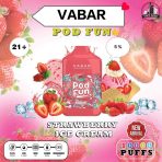 VABAR Pod Fun 10000 Puffs 50Mg Disposable Vape Price in Dubai STRAWBERRY ICE CREAM