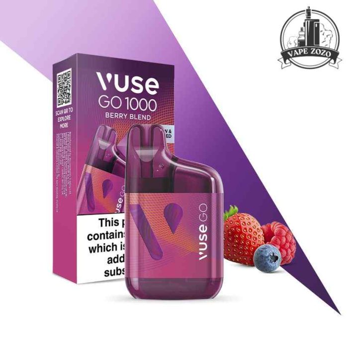 VUSE GO Box 1000 Puffs 20MG Disposable Vape Price in Dubai Berry Blend