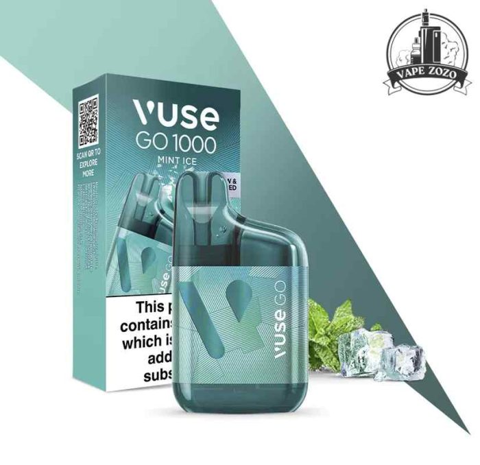 VUSE GO Box 1000 Puffs 20MG Disposable Vape Price in Dubai Mint Ice