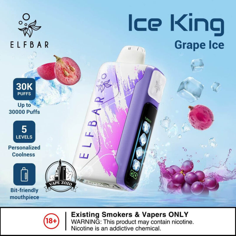 ELF BAR ICE KING 30000 PRICE IN DUBAI GRAPE ICE
