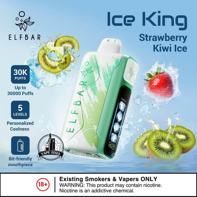 ELF BAR ICE KING 30000 PRICE IN DUBAI STRAWBERRY KIWI ICE