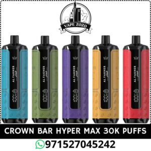 AL FAKHER Crown Bar HYPER MAX 30k Puffs 5MG Disposable Vape Price In Dubai
