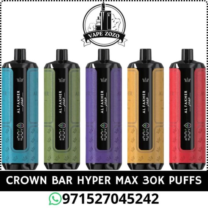 AL FAKHER Crown Bar HYPER MAX 30k Puffs 5MG Disposable Vape Price in Dubai