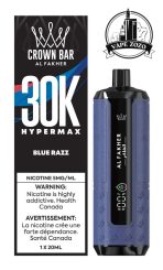 AL FAKHER Crown Bar HYPER MAX 30k Puffs 5MG Disposable Vape Price in Dubai Blue Razz