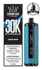 AL FAKHER Crown Bar HYPER MAX 30k Puffs 5MG Disposable Vape Price in Dubai Chew Mint