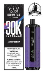 AL FAKHER Crown Bar HYPER MAX 30k Puffs 5MG Disposable Vape Price in Dubai Mixed Berry