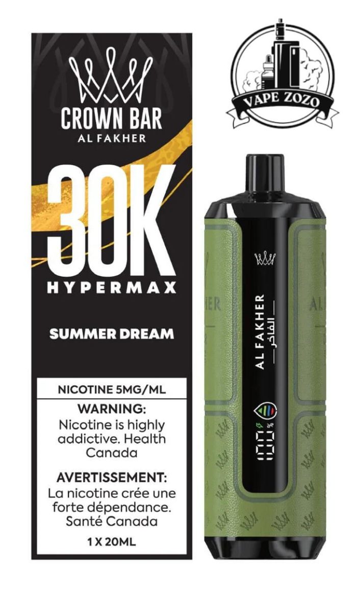 AL FAKHER Crown Bar HYPER MAX 30k Puffs 5MG Disposable Vape Price in Dubai Summer Dream