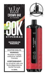AL FAKHER Crown Bar HYPER MAX 30k Puffs 5MG Disposable Vape Price in Dubai Watermelon Pineapple