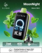 ELF BAR Moon Night 40000 Puffs 50MG Disposable Vape Price in Dubai Miami Mint
