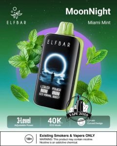 ELF BAR Moon Night 40000 Puffs 50MG Disposable Vape Price in Dubai Miami Mint