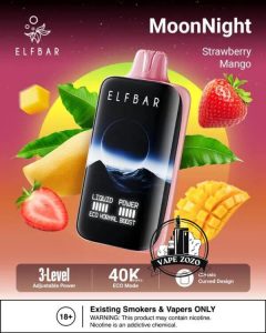 ELF BAR Moon Night 40000 Puffs 50MG Disposable Vape Price in Dubai Strawberry Mango