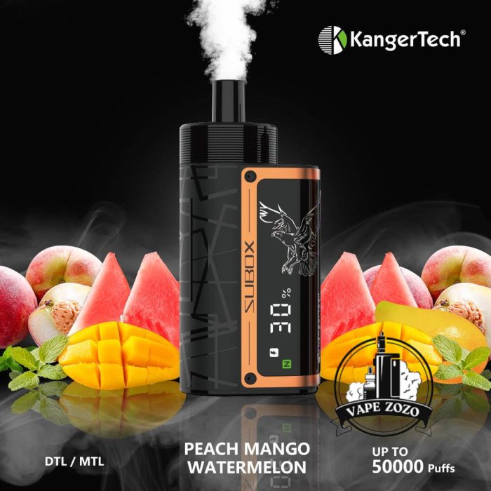 KANGER SUBOX 50000 Puffs Disposable Vape Price in Dubai Peach Mango Watermelon