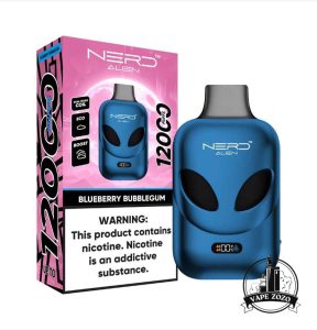 NERD Alien 12000 Puffs 20MG Disposable Vape Price in Dubai BLUEBERRY BUBBLEGUM